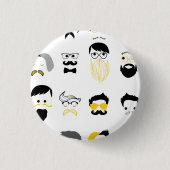 Funny Hipster Faces Ronde Button 3,2 Cm (Voorkant)