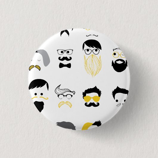 Funny Hipster Faces Ronde Button 3,2 Cm (Voorkant)