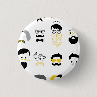Funny Hipster Faces Ronde Button 3,2 Cm