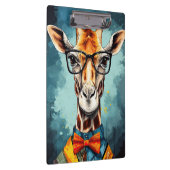 Funny Hipster Giraffe Zoo Dieren Wildlife Urban Klembord (Rechts)