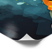 Funny Hipster Giraffe Zoo Dieren Wildlife Urban Perfect Poster (Hoek)