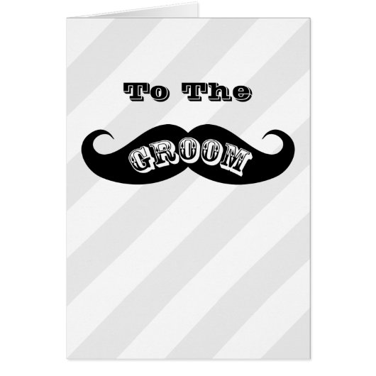 Funny Hipster Groom Mustache (Voorkant)
