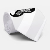 Funny Hipster Groom Mustache Stropdas (Opgerold)