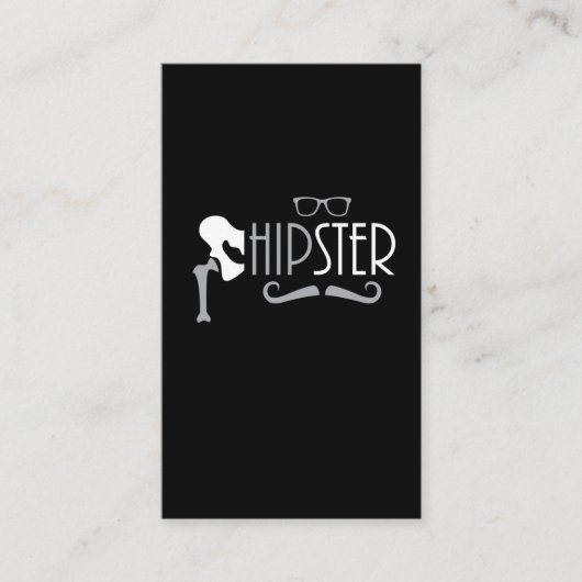 Funny Hipster Hip Replacement Surgery Recovery Visitekaartje (Voorkant)