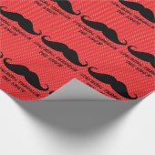 Funny hipster mustache vakantie xmas snor cadeaupapier (Hoek)