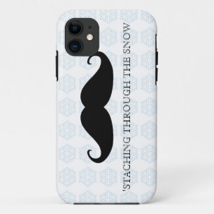 Funny hipster mustache vakantie xmas snor Case-Mate iPhone case