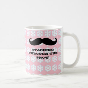 Funny hipster mustache vakantie xmas snor koffiemok