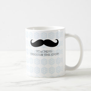 Funny hipster mustache vakantie xmas snor koffiemok