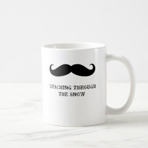Funny hipster mustache vakantie xmas snor koffiemok