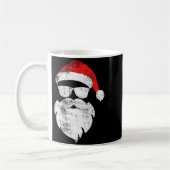 Funny Hipster Santa Face With Hat Beard &amp; Gles Koffiemok (Links)