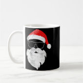 Funny Hipster Santa Face With Hat Beard &amp; Gles Koffiemok (Links)