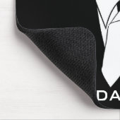 Funny Hipster Wolf met Black Tuxedo gepersonalisee Muismat (Hoek)