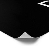 Funny Hipster Wolf met Black Tuxedo gepersonalisee Poster (Hoek)