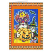 FUNNY HISS N' FITZ HALLOWEEN CATS WENSKAART V (Voorkant)