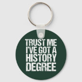 Funny History Afstuderen Historian Degree Quote Sleutelhanger (Voorkant)