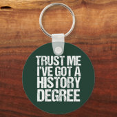 Funny History Afstuderen Historian Degree Quote Sleutelhanger (Voorkant)