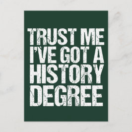 Funny History Degree Afstuderen Quote Historian Briefkaart