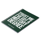 Funny History Degree Afstuderen Quote Historian Notitieboek (Linkerzijde)