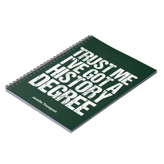 Funny History Degree Afstuderen Quote Historian Notitieboek (Linkerzijde)