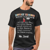 Funny History Teacher Definition Teacher Assistant T-shirt (Voorkant)