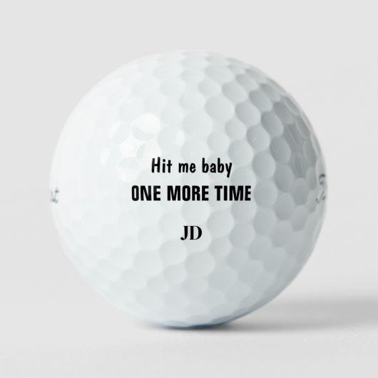 Funny Hit Me Baby Nog een keer Titleist Golfballen (Voorkant)