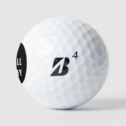 Funny Hit the Ball Already Black Sarcastic Golfballen (Logo)