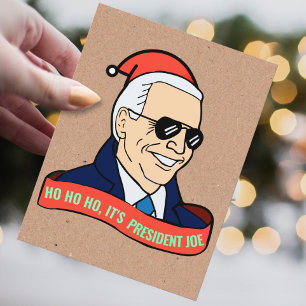 Funny Ho Het is President Joe Biden Kerstmis Briefkaart
