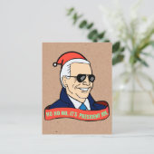 Funny Ho Het is President Joe Biden Kerstmis Briefkaart (Staand voorkant)
