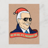 Funny Ho Het is President Joe Biden Kerstmis Briefkaart (Voorkant)