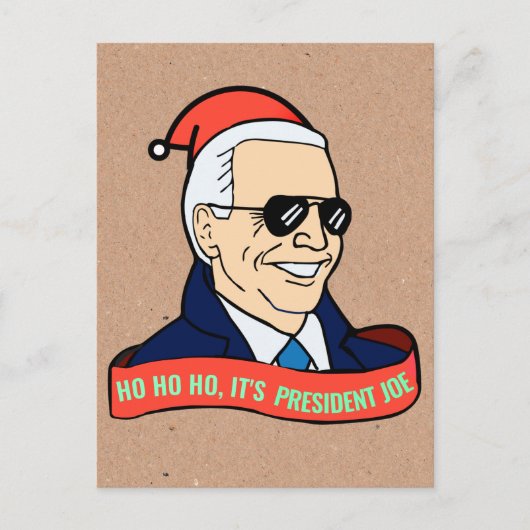 Funny Ho Het is President Joe Biden Kerstmis Briefkaart (Voorkant)