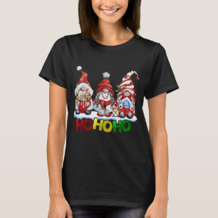 Funny Ho-Ho Gnomes Merry-kerstfamilie die overeenk T-shirt