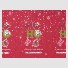 Funny HO HO HO Retro Christmas Festive Holidays Tissuepapier