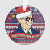 Funny Ho Zijn President Joe Biden Acryl Kerst Ornament (voorkant)