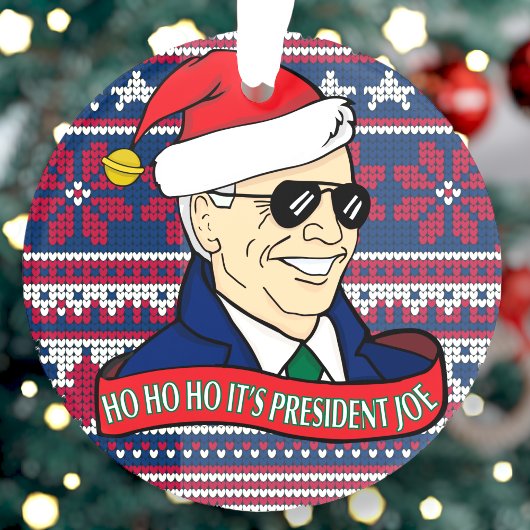 Funny Ho Zijn President Joe Biden Acryl Kerst Ornament