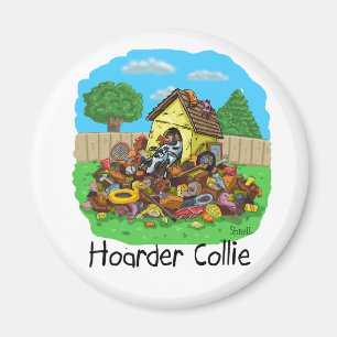 Funny Hoarder Collie Hondenliefhebber gift Magneet