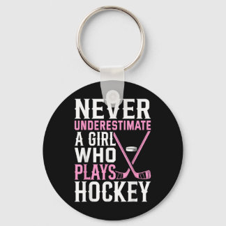 Funny Hockey Art For Girls Women Field Hockey Play Sleutelhanger