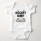 Funny Hockey Baby Missing Teeth Baby Romper (Voorkant)