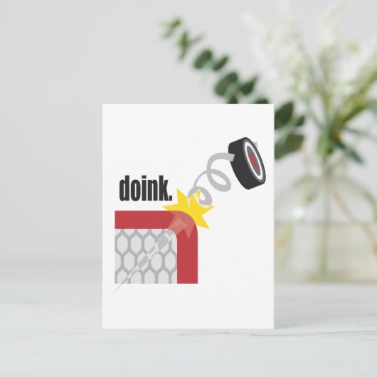 Funny Hockey Briefkaart (Staand voorkant)