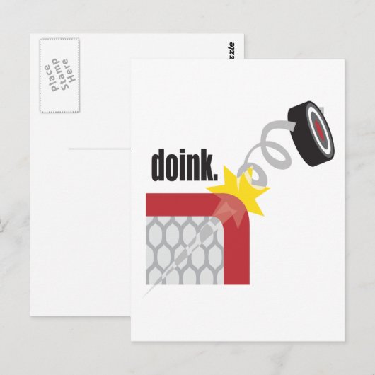 Funny Hockey Briefkaart (Voorkant / Achterkant)