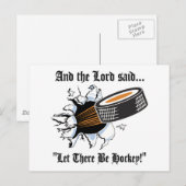 Funny Hockey Briefkaart (Voorkant / Achterkant)