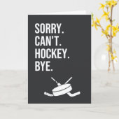 Funny Hockey Card Net Boy Canada Goalie Watercolor Kaart (Gele Bloem)