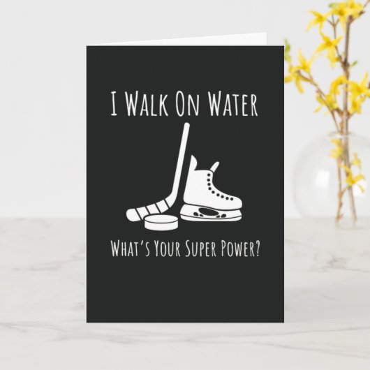 Funny Hockey Cards 2025 Happy Men Kids Women Quote Kaart (Gele Bloem)