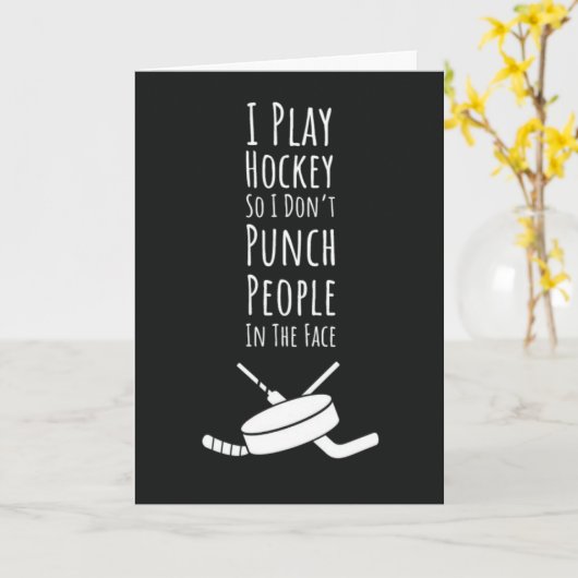 Funny Hockey Cards 2025 Team Player Sports Kaart (Gele Bloem)