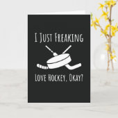 Funny Hockey Cards Canada Santa Claus Lover Player Kaart (Gele Bloem)