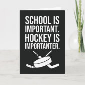 Funny Hockey Cards Sports Humor School Player Kaart (Voorkant)