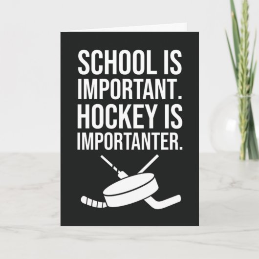 Funny Hockey Cards Sports Humor School Player Kaart (Voorkant)