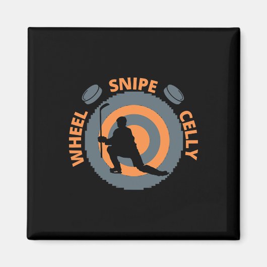 Funny Hockey Celebrations Wheel Snipe Celly Hockey Magneet (Voorkant)