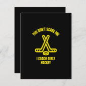 Funny hockey coach bedankkaart (Voorkant / Achterkant)