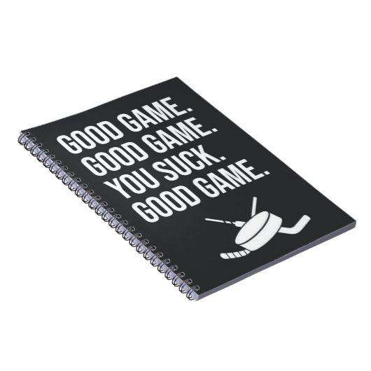 Funny Hockey Gifts For Guys For Him Husband Daddy Notitieboek (Rechterzijde)
