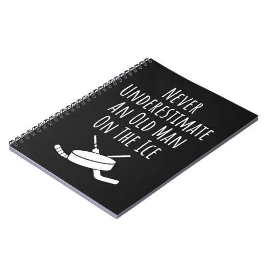 Funny Hockey Gifts For Men Grandpa Grandfather Dad Notitieboek (Linkerzijde)